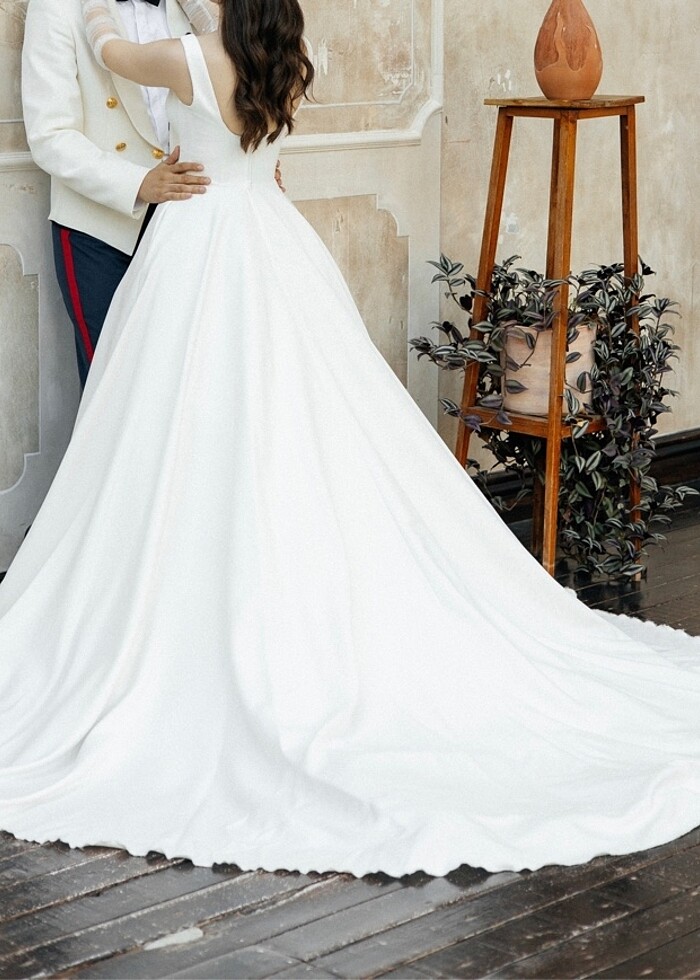 Aysira Saten gelinlik - Görsel 4