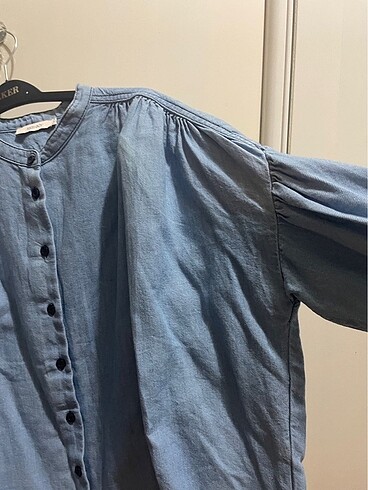 s Beden Denim oversize gömlek