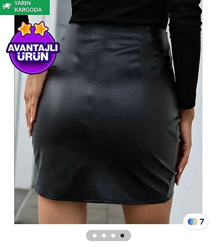 m Beden Mini deri etek