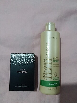 Femme parfüm 30 ml ve duygulanmayan saç şampuanı
