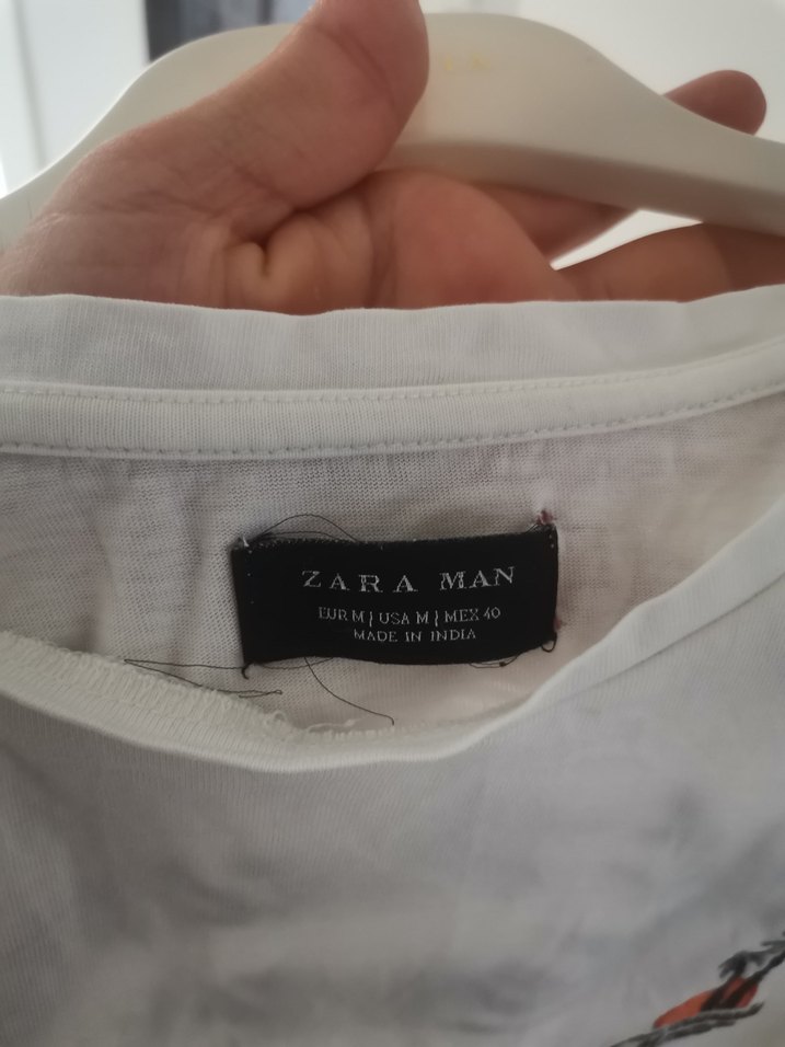 Beyaz Pamuklu Erkek Oversize Tişört - Görsel 4