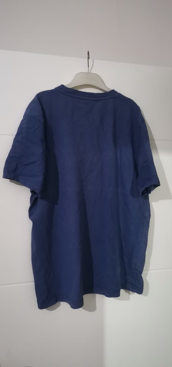 Lacivert Baskılı Oversize Erkek Tişört - Görsel 2