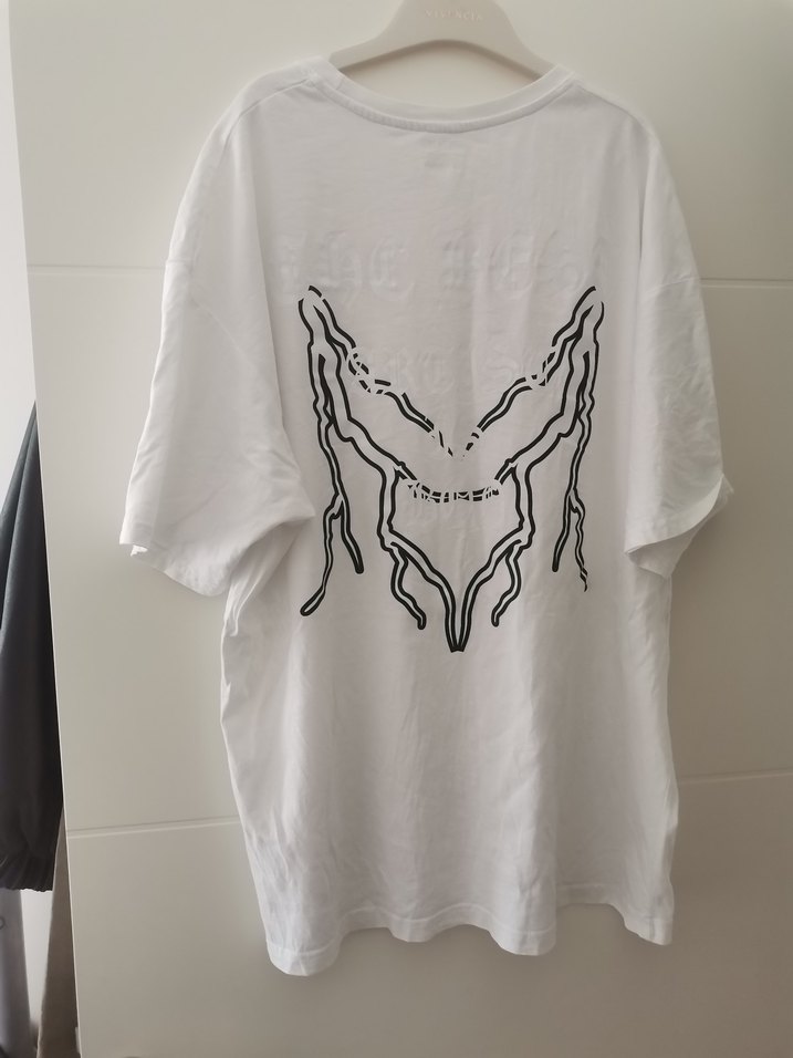 Beyaz Erkek Oversize Tişört - Görsel 3