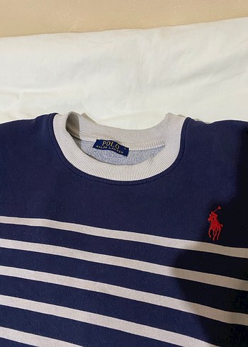 Çizgili us polo sweatshirt - Görsel 2