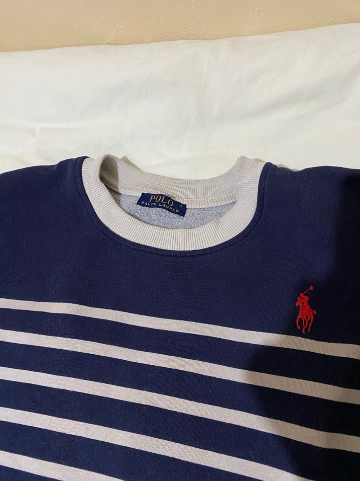 Çizgili us polo sweatshirt - Görsel 2