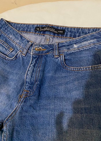 Kadın Mavi Bol Kesim Kot Pantolon - Görsel 2