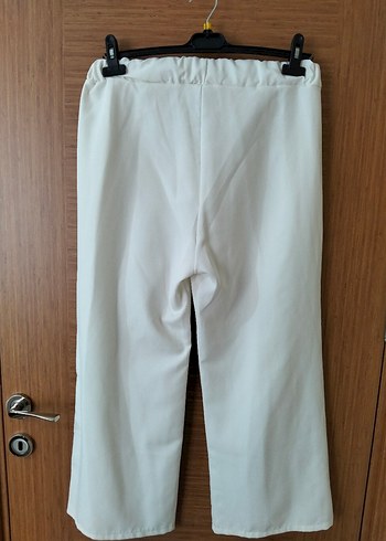 40 Beden Beyaz Kadın Kumaş Pantolon