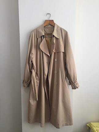 m Beden Astarlı camel trenckot