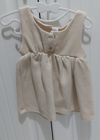 Kız Çocuk Beyaz Fırfırlı Pamuklu Elbise - Görsel 3