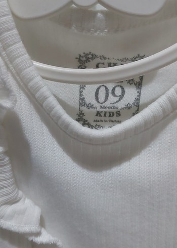 Kız Çocuk Beyaz Fırfırlı Pamuklu Elbise - Görsel 2