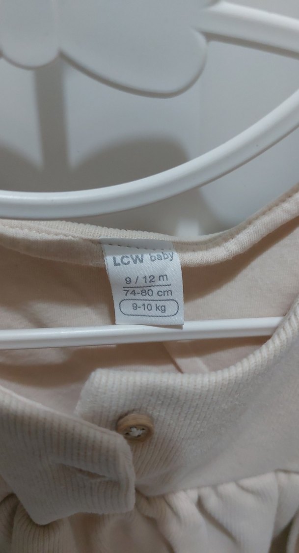 Kız Çocuk Beyaz Fırfırlı Pamuklu Elbise - Görsel 4