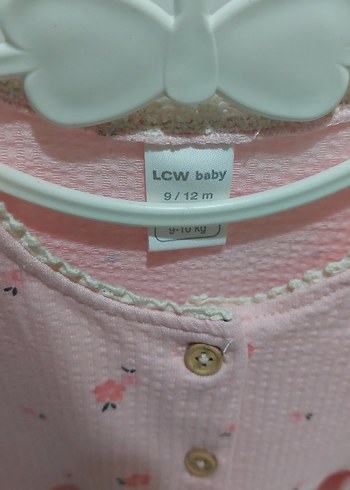 Düğmeli Bebek Kız Tulum, Bej Çizgili - Görsel 10