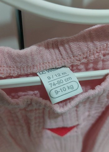 Düğmeli Bebek Kız Tulum, Bej Çizgili - Görsel 8