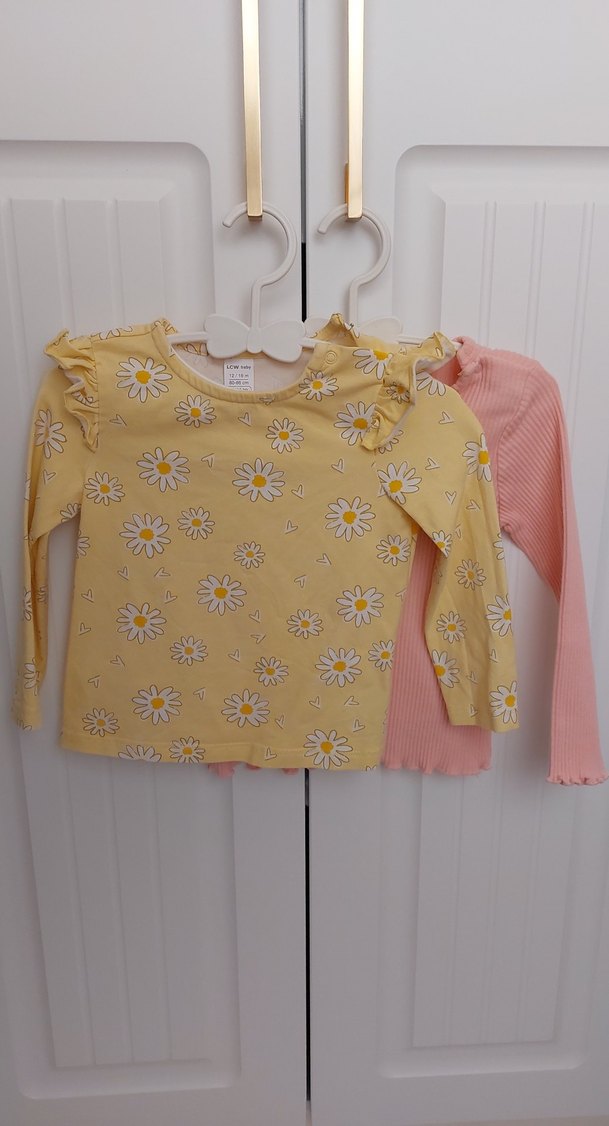 Kız Çocuk Pembe Uzun Kollu Fiyonklu Bluz - Görsel 2