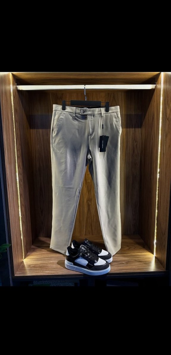 Bej Regular Fit Bel Detaylı Erkek Pantolon - Görsel 2