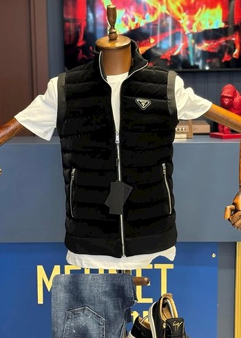 Fermuarlı Siyah Kolsuz Erkek Yelek - Görsel 4