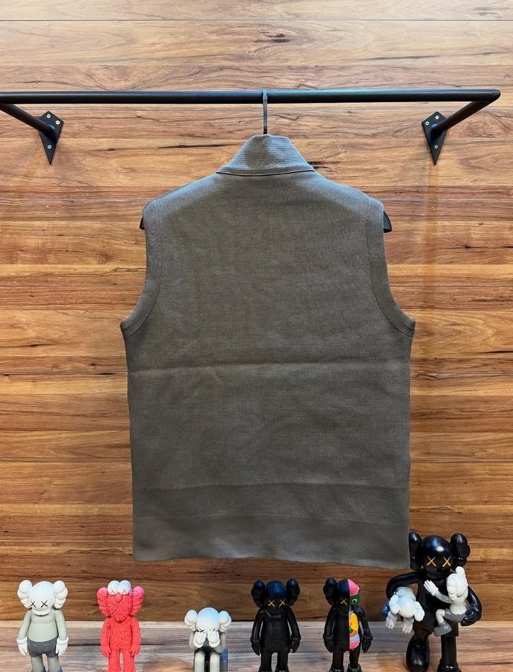 Kahverengi Fermuarlı Erkek Yelek - Görsel 2