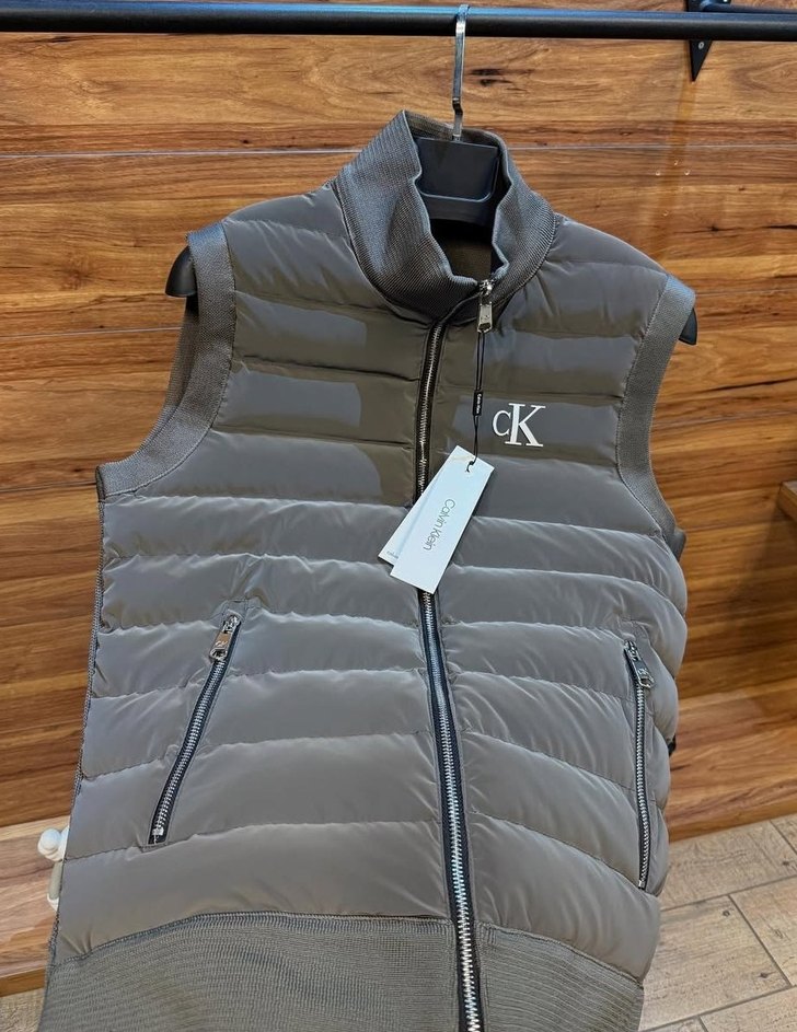 Kahverengi Yüksek Yakalı Fermuarlı Erkek Yelek - Görsel 3