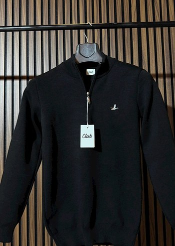 Siyah Fermuarlı Erkek Sweatshirt - Görsel 2