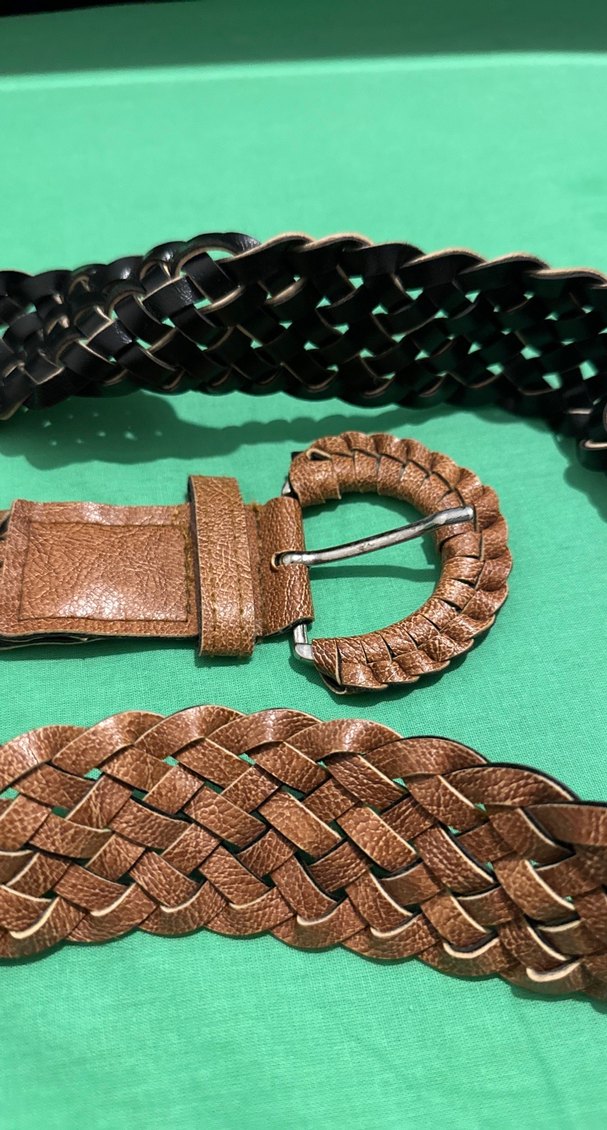 Kadın Örgülü Deri Kemer - Görsel 2