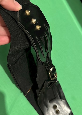 Siyah Gotik Deri Tokalı Kadın Kemer - Görsel 2