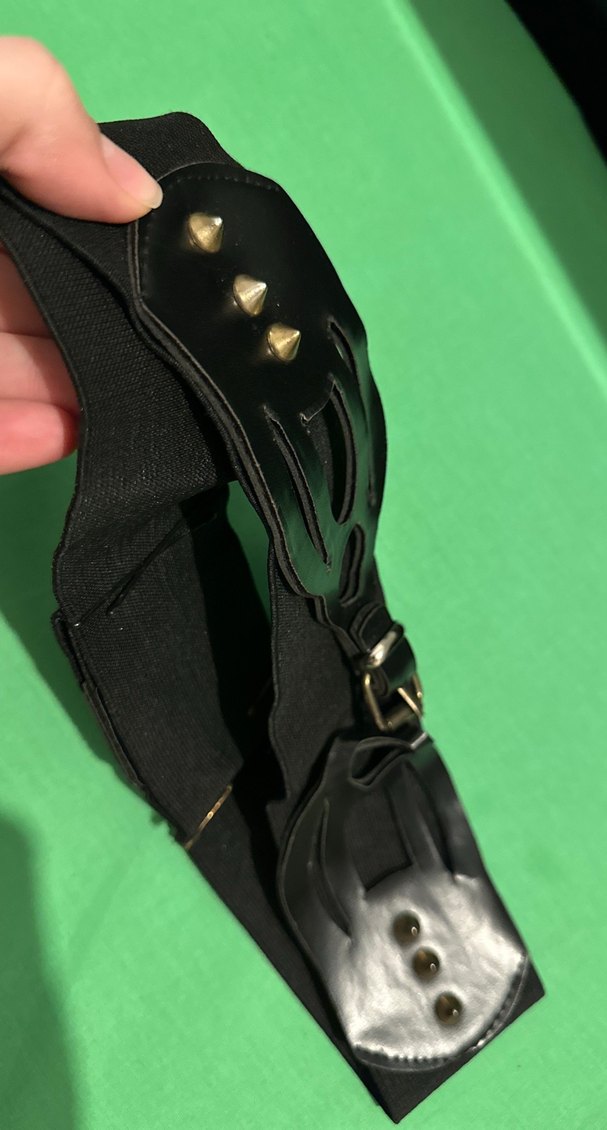 Siyah Gotik Deri Tokalı Kadın Kemer - Görsel 2