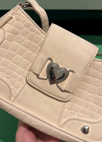 Bej Deri Kadın Omuz Çantası - Görsel 3