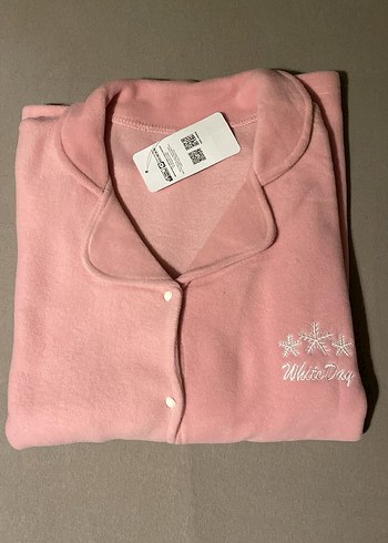 Pembe Polar Uzun Kollu Kadın Pijama Takımı
