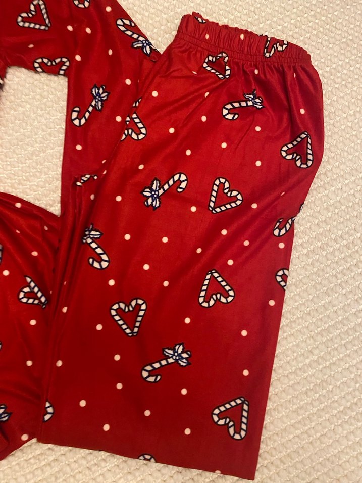 Kırmızı Desenli Kadın Pijama Takımı - Görsel 5