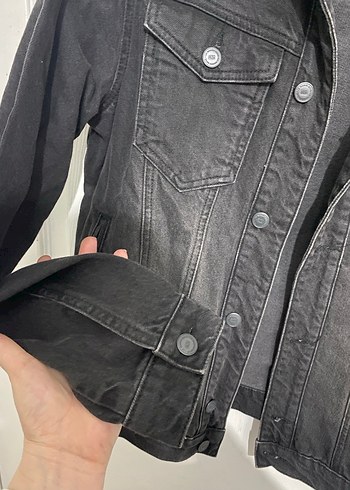 Siyah Düğmeli Denim Ceket - Görsel 2