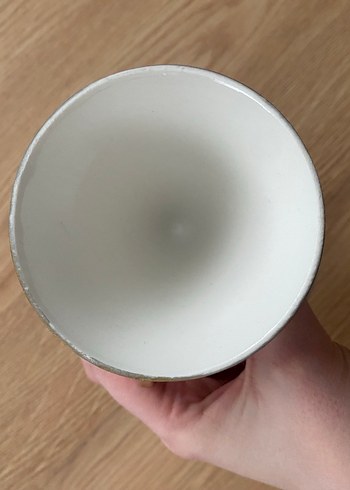 Beyaz Altın Detaylı Seramik Fincan - Görsel 4