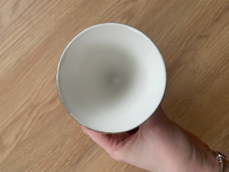 Beyaz Altın Detaylı Seramik Fincan - Görsel 4