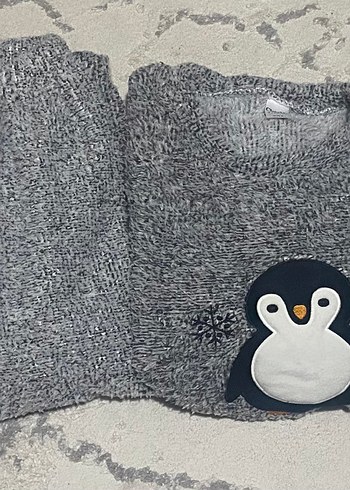 Gri peluş pijama takımı - Görsel 3