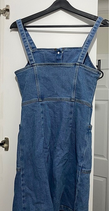 Diğer Kalın askılı denim elbise