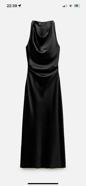 Zara saten elbise