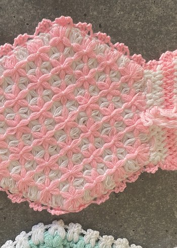 Renkli El Örgüsü Banyo Süngeri Banyo Lifi - Görsel 7