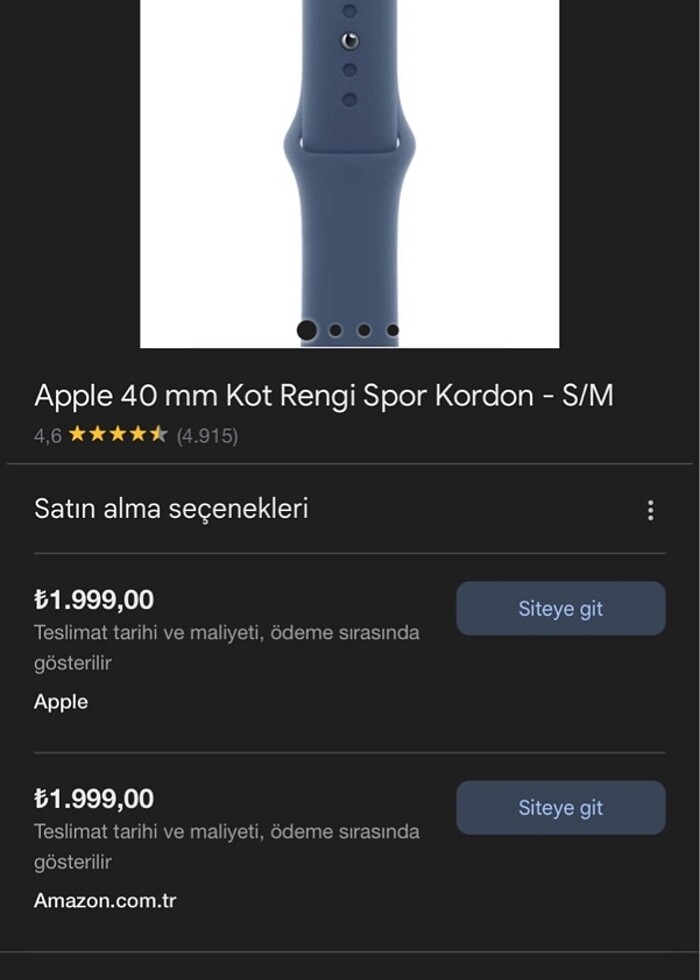 Orijinal Apple Watch kordon denim - Görsel 2