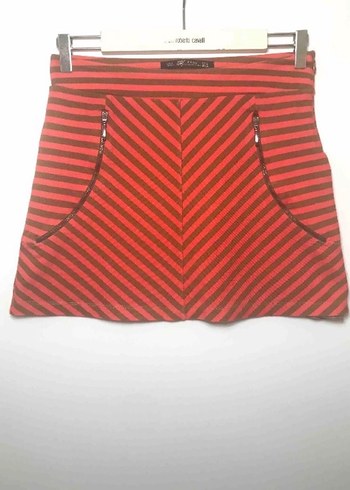 ZARA S BEDEN ÇİZGİLİ ETEK ORİJİNAL - Görsel 3