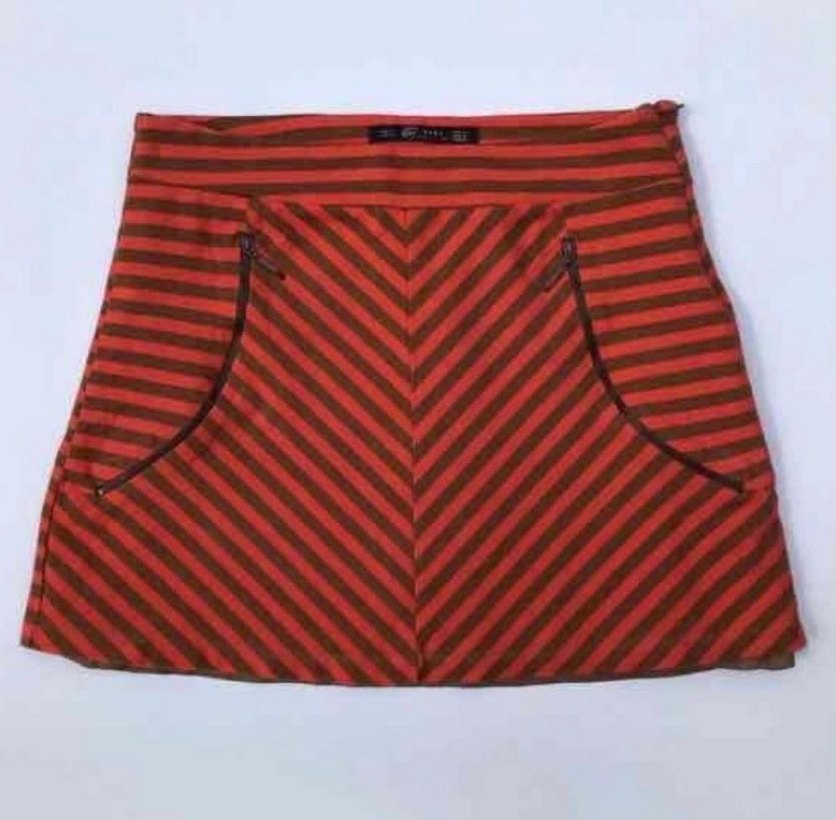 ZARA S BEDEN ÇİZGİLİ ETEK ORİJİNAL - Görsel 2