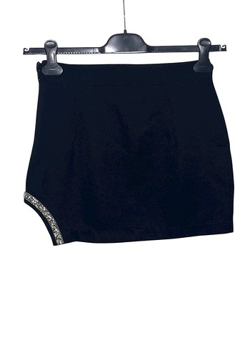 EYYO ATELIER 34 BEDEN TAŞ DETAYLI YIRTMAÇLI MİNİ ETEK YENİ - Görsel 12