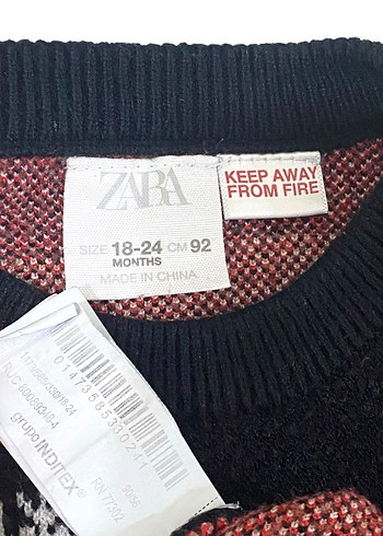 ZARA 1824 AY SANTA CLAUS YILBAŞI TEMALI TRİKO KAZAK ORİJİNAL - Görsel 6