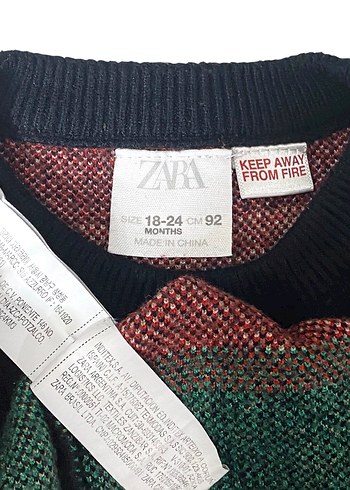 ZARA 1824 AY SANTA CLAUS YILBAŞI TEMALI TRİKO KAZAK ORİJİNAL - Görsel 7