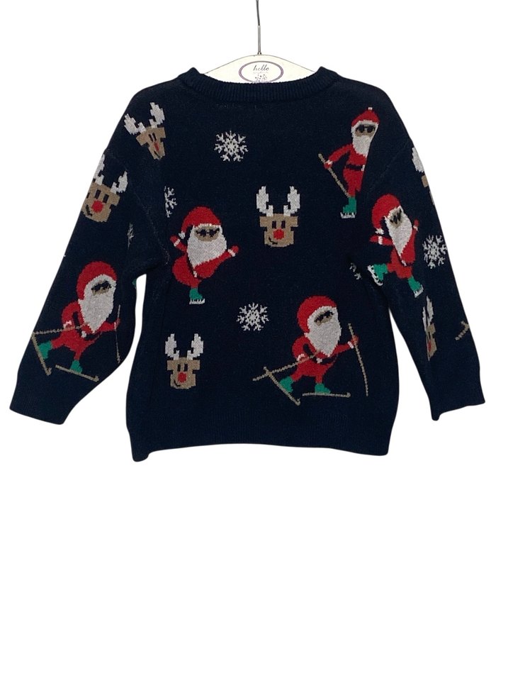 ZARA 1824 AY SANTA CLAUS YILBAŞI TEMALI TRİKO KAZAK ORİJİNAL - Görsel 5