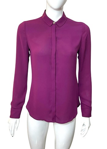 Ted Baker 36 Beden Mürdüm Gömlek Orijinal - Görsel 2