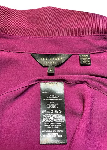 Ted Baker 36 Beden Mürdüm Gömlek Orijinal - Görsel 11