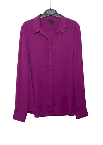 Ted Baker 36 Beden Mürdüm Gömlek Orijinal - Görsel 6