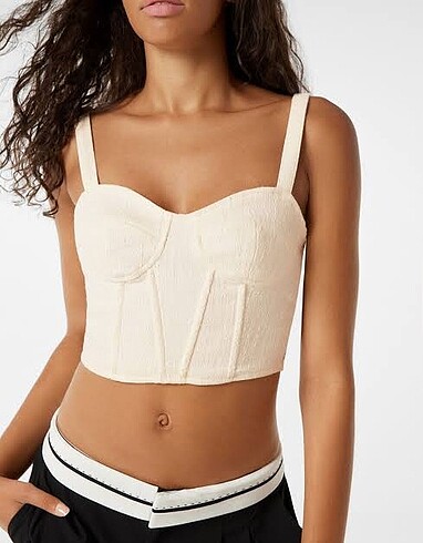 BERSHKA M BEDEN CROP TOP ORİJİNAL