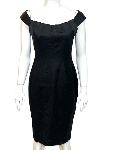 KAREN MILLEN 38 BEDEN SİYAH GECE ELBİSESİ ORİJİNAL
