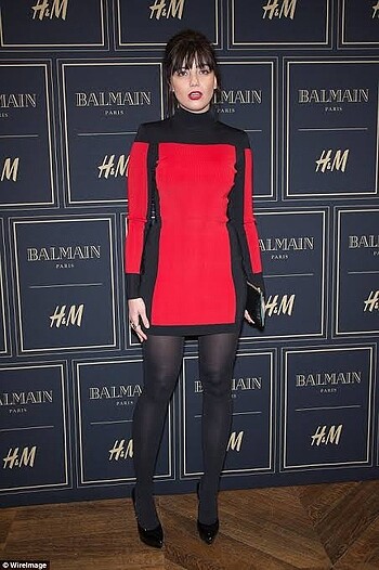 s Beden BALMAIN x H&M 36 BEDEN KIRMIZI SİYAH ELBİSE ORİJİNAL