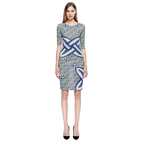 PETER PILOTTO 36 BEDEN DESENLİ ELBİSE ORİJİNAL